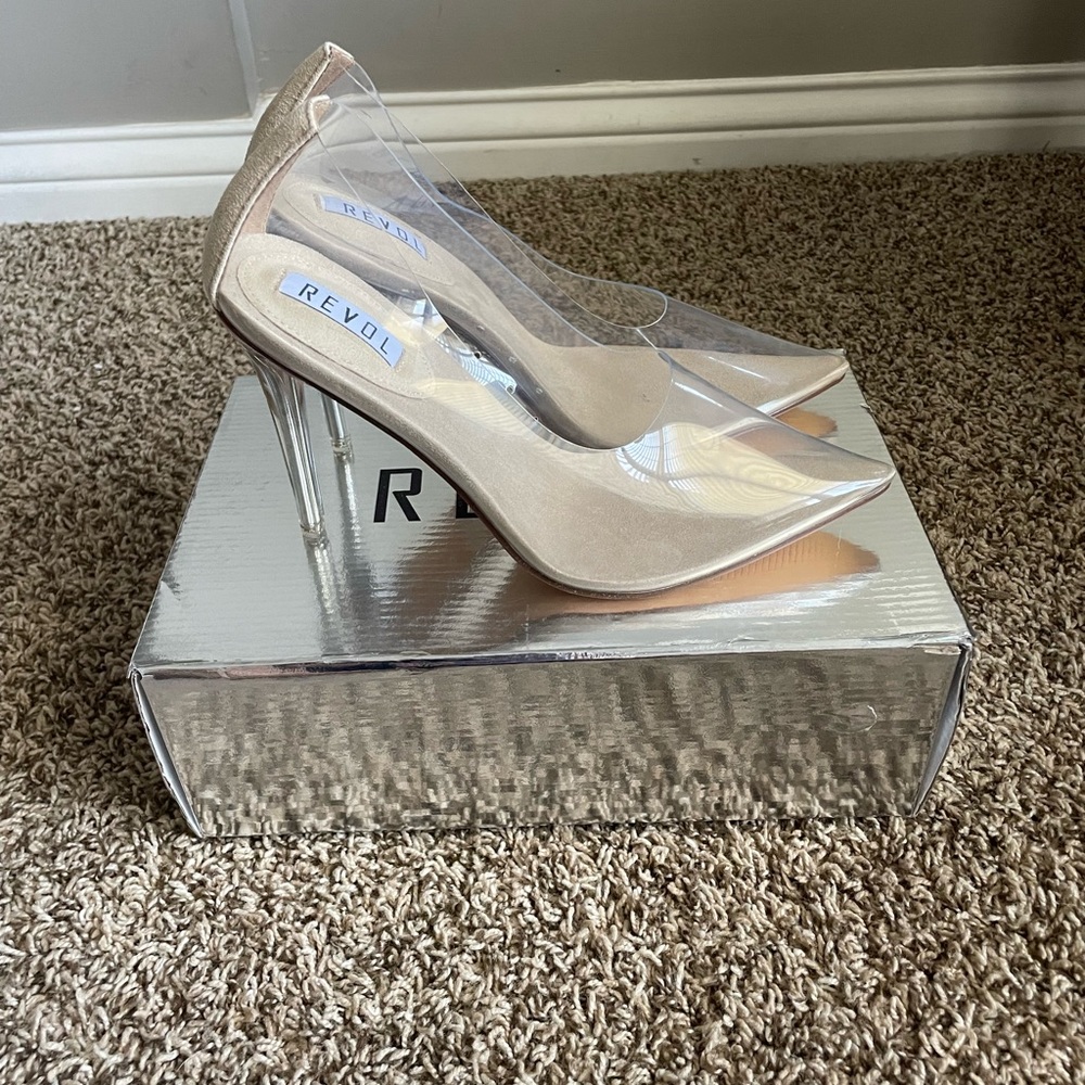 Women’s Revol Glass Doll Clear Stiletto High Heels